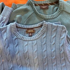 Two Lands' End Men's Blue Crewneck Sweaters